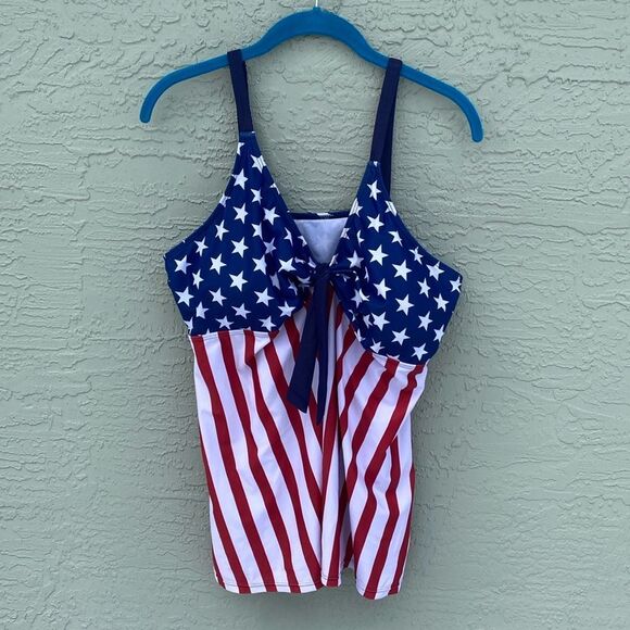 American Flag Tankini Set Top & Bottom Sz XXXL - Picture 3 of 13